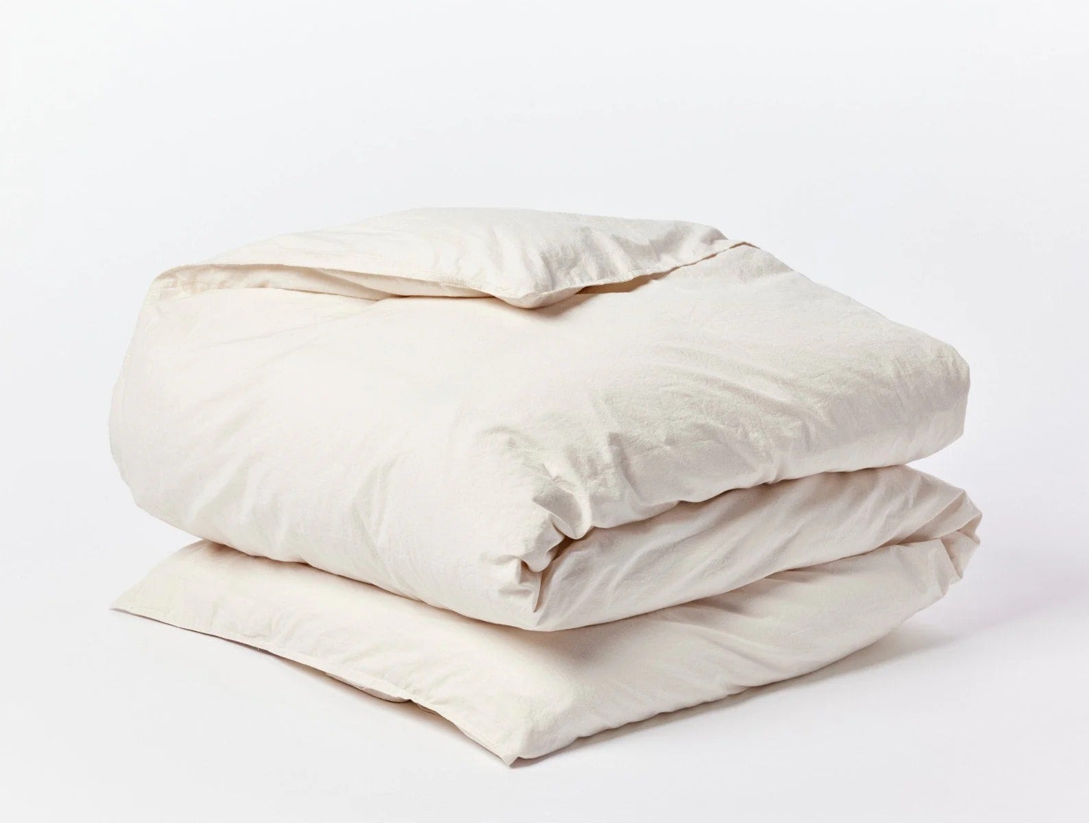 Coyuchi Crinkled Percale Duvet Cover - Thumbnail 3