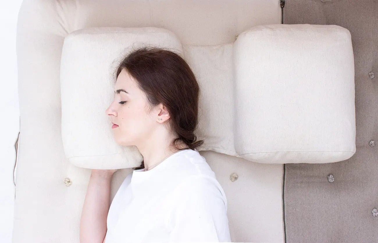 Wool Side and Back Sleeping Pillow | Moss Envy: Natural & Organic