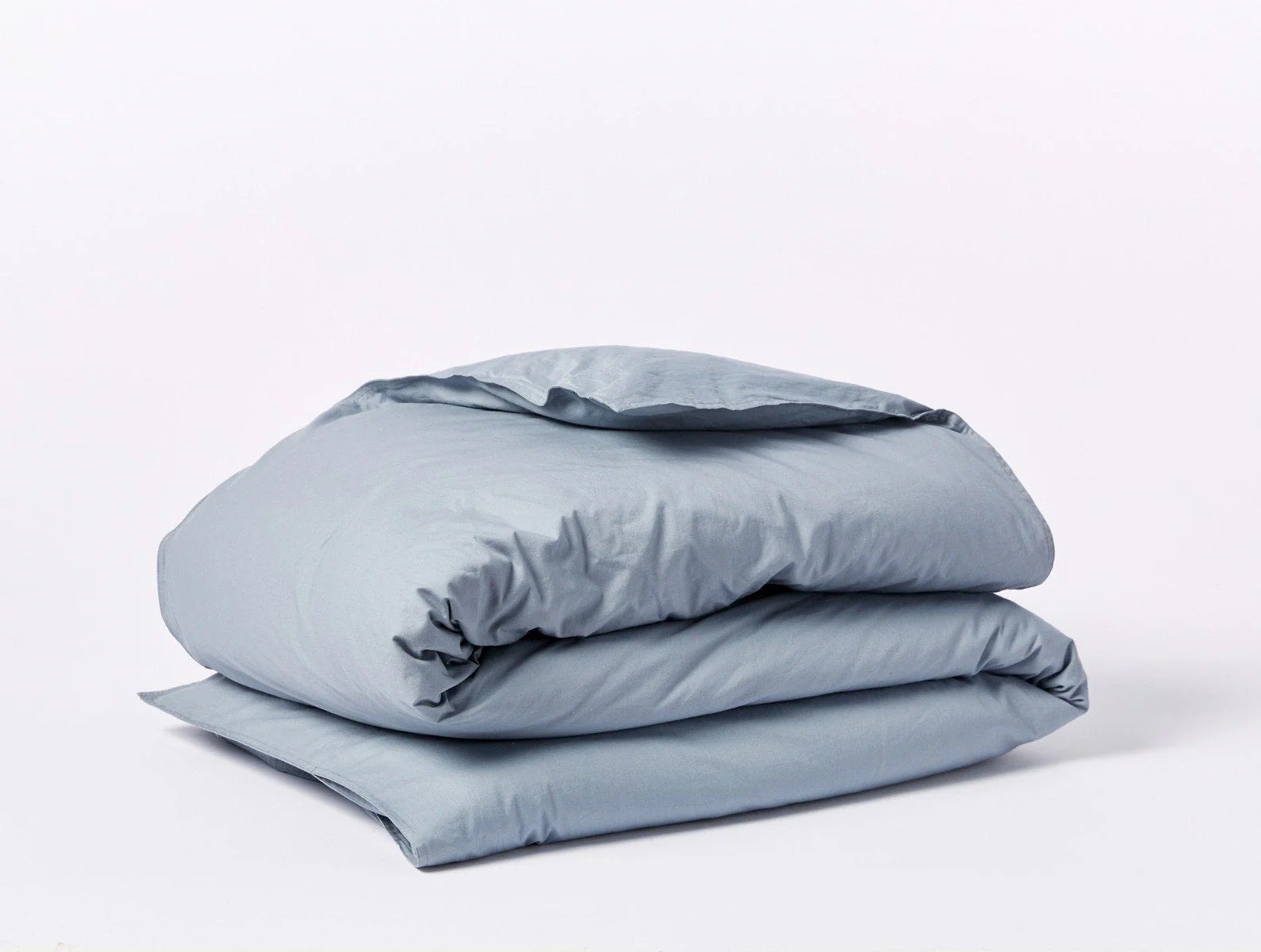 Organic Crinkled Percale Duvet Cover - Thumbnail 5