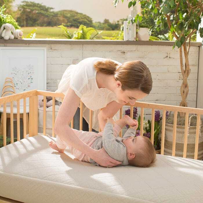 Organic Breathable Ultra 2 Stage Baby Crib Mattress Moss Envy Natural Organic Bedroom