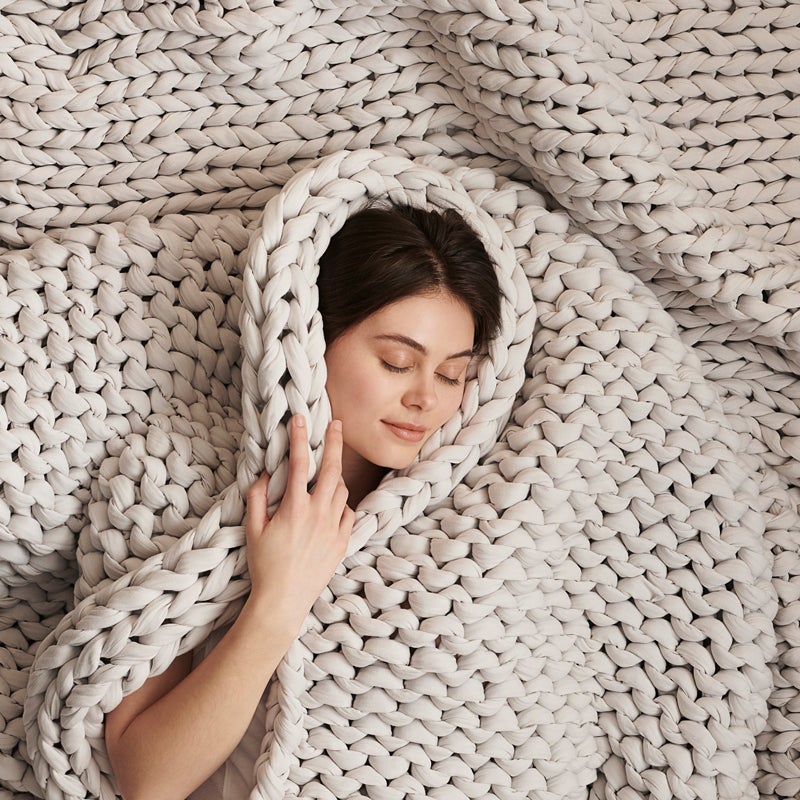 Organic Cotton Knitted Weighted Blanket